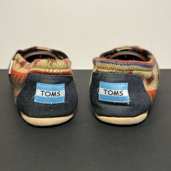 Womens TOMS Aztec Tribal Print Slip On Loafers / Size 8 - Picture 4 of 7